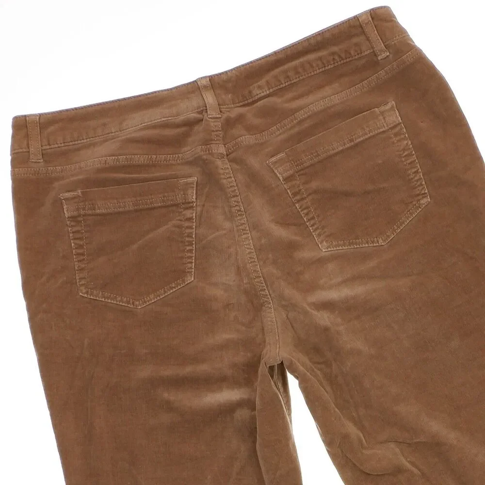 Croft & Barrow Corduroy Straight Pants Size 16 Womens Brown Stretch 36 x 28.5 - Picture 6 of 10
